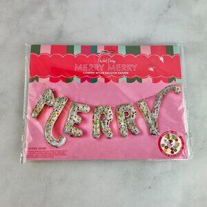 Packed Party Merry Merry Confetti Mylar Balloon Banner
